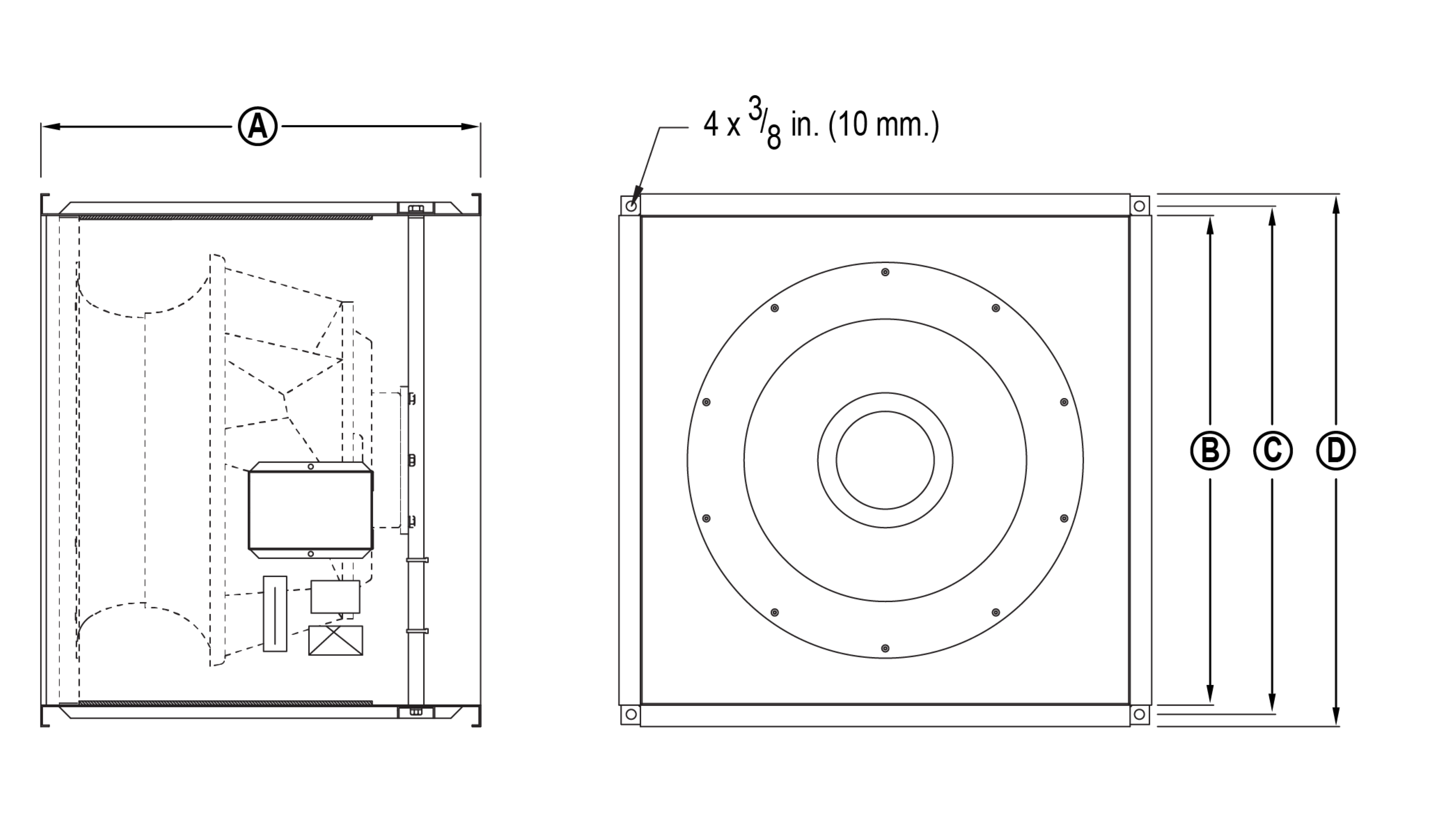 FSD Inline duct fans · FSD: Square Inline Duct Fans · Fantech